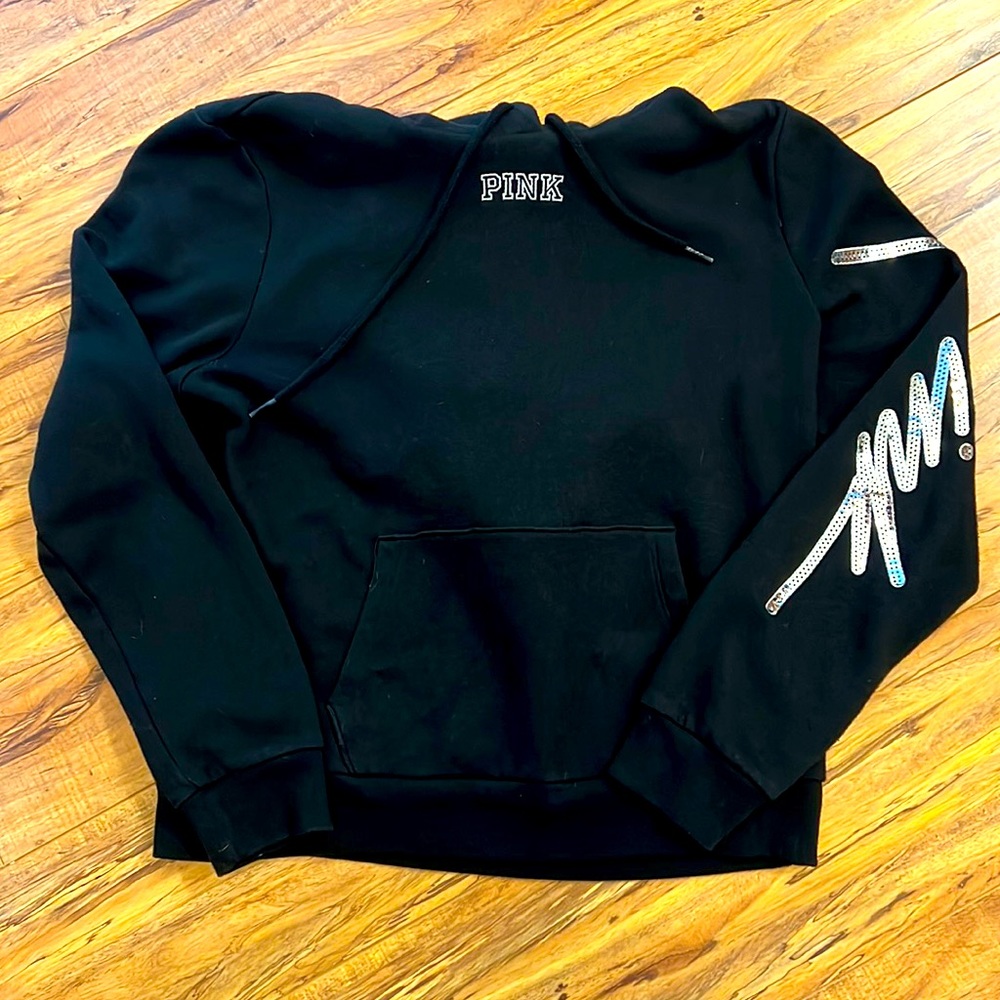 PINK sequin hoodie